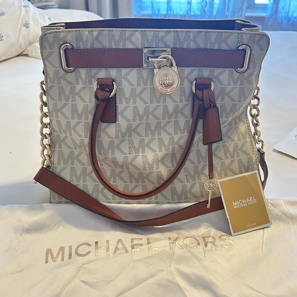 Michael Kors Gray and Brown Shoulder Bag - Picture 1 of 10